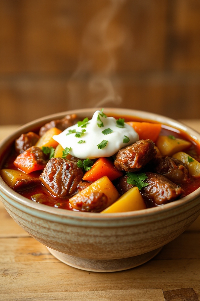 beef goulash with paprika