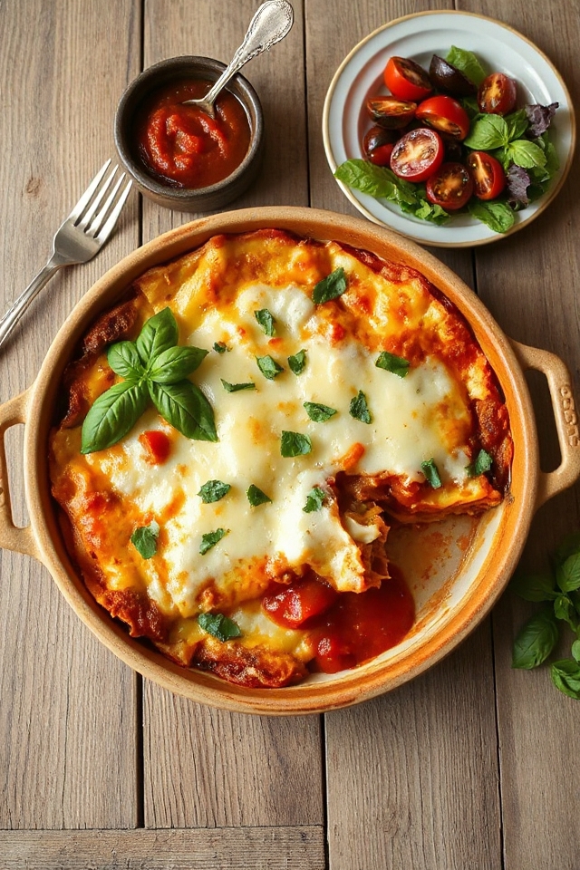 classic layered pasta dish