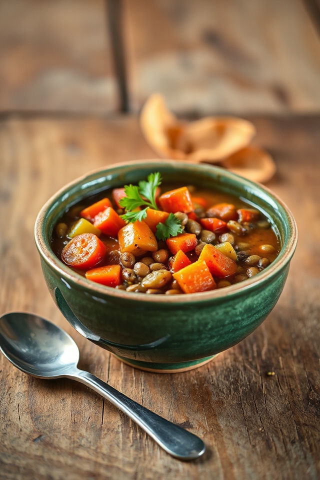 comforting french lentil soup