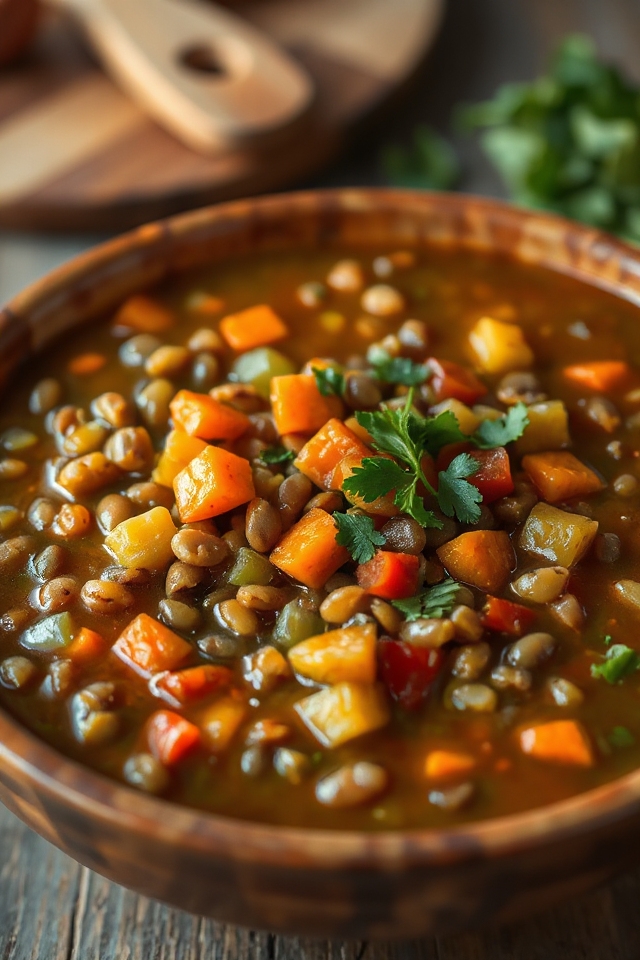 comforting homemade lentil soup