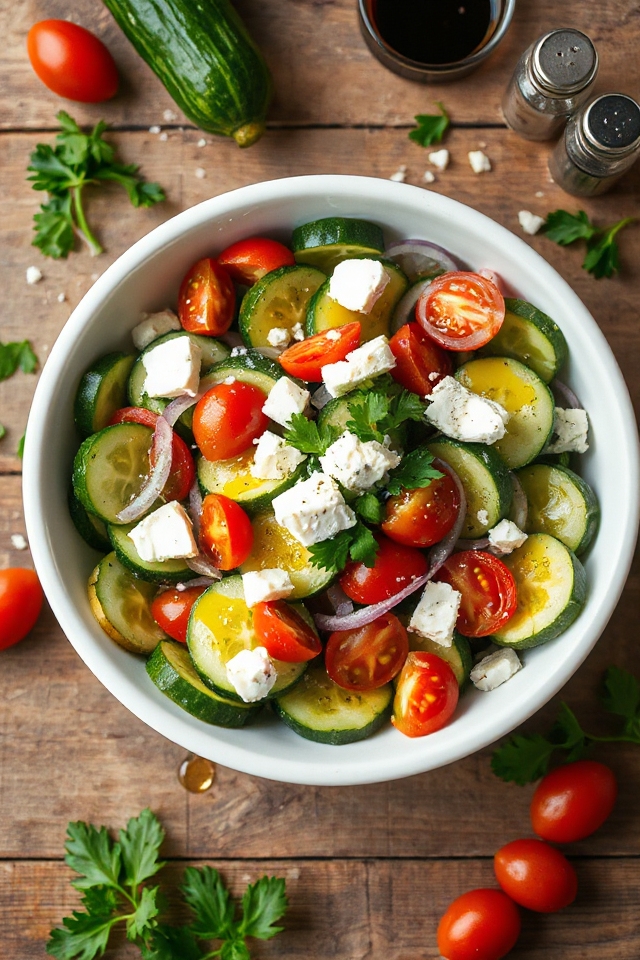 crisp italian cucumber salad