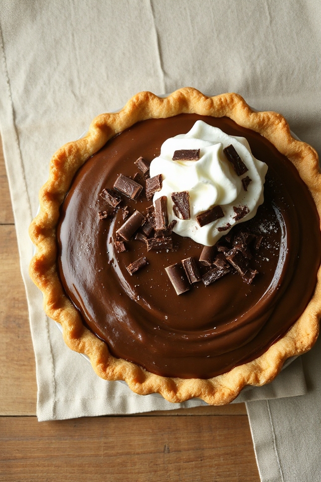 decadent chocolate silk pie