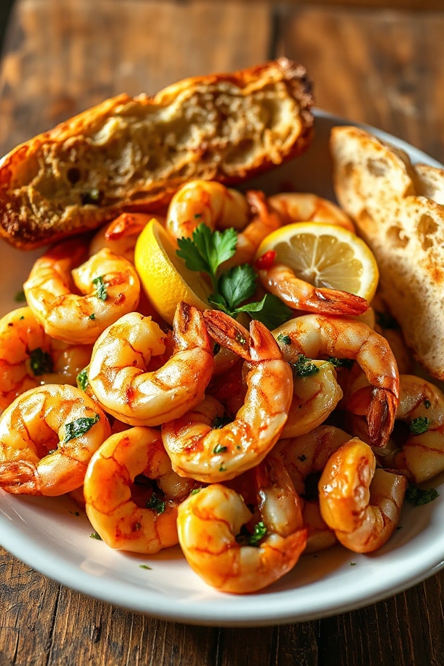 garlic infused shrimp dish
