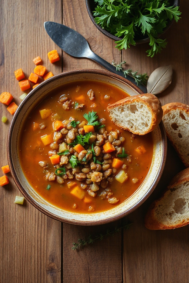 healthy french lentil soup