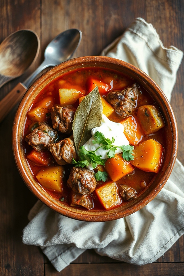 hearty meat and paprika