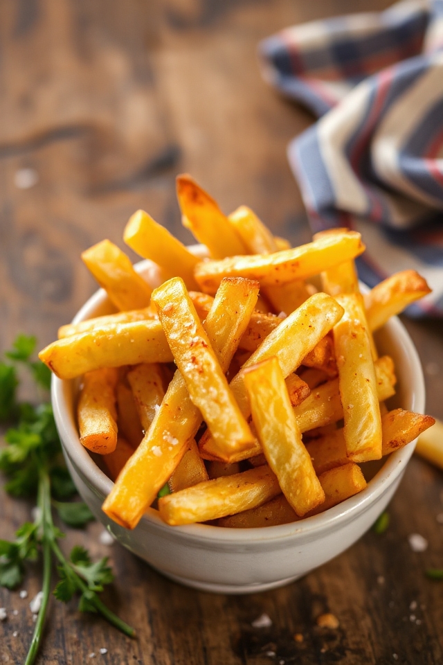 homemade crispy french fries