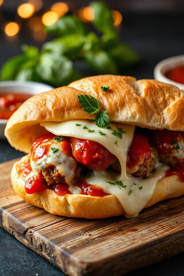 homemade italian meatball sub