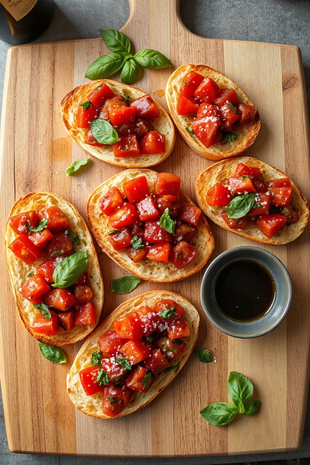 italian appetizer with toppings