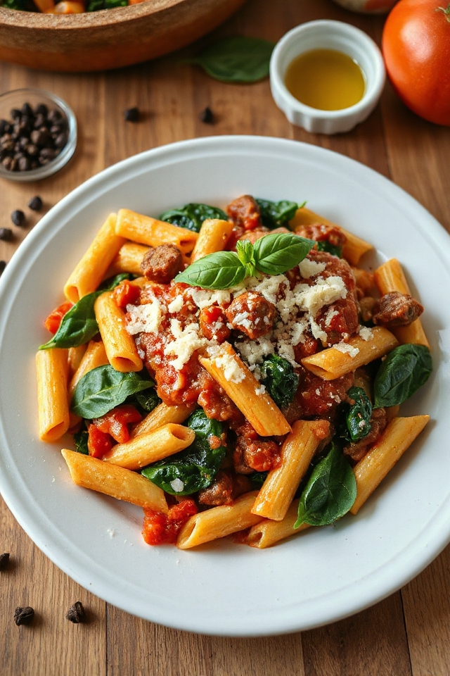 italian sausage pasta dish