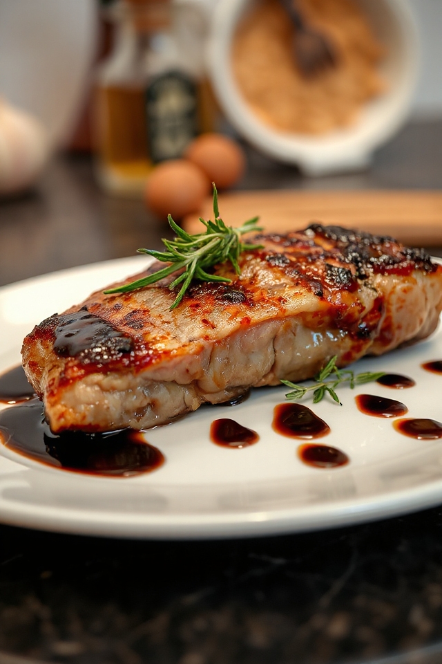 marinated seared rested steak