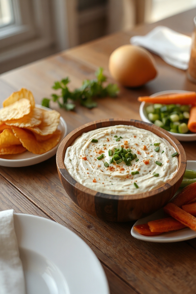 savory creamy onion dip