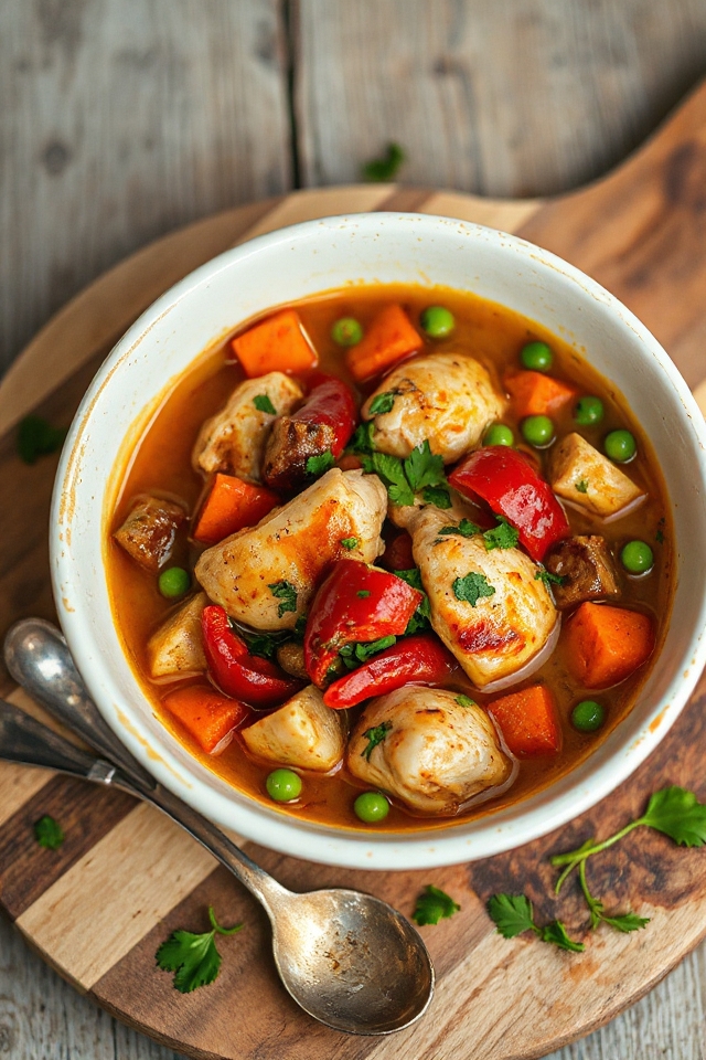 savory spanish chicken stew