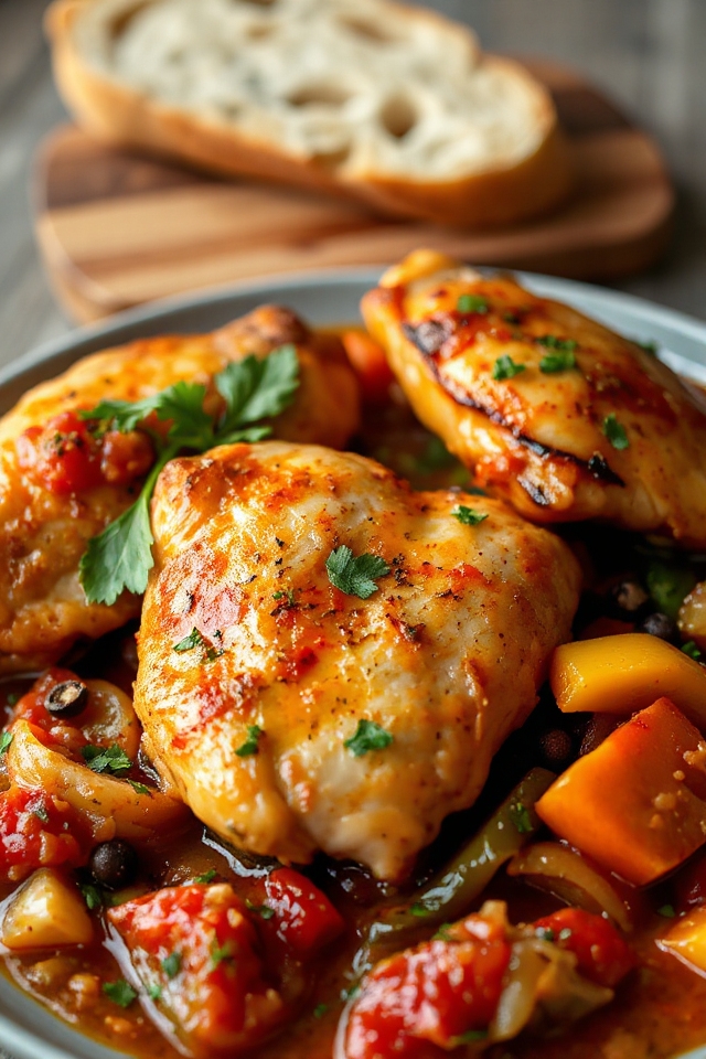sear chicken simmer sauce